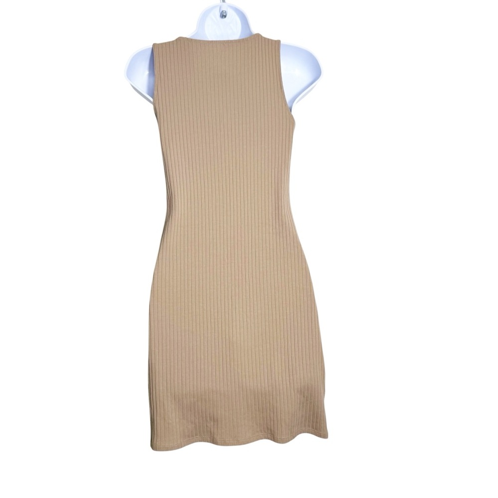 American Eagle Ribbed Knit Tan Sleeveless Mini Dress Size M - Picture 5 of 6